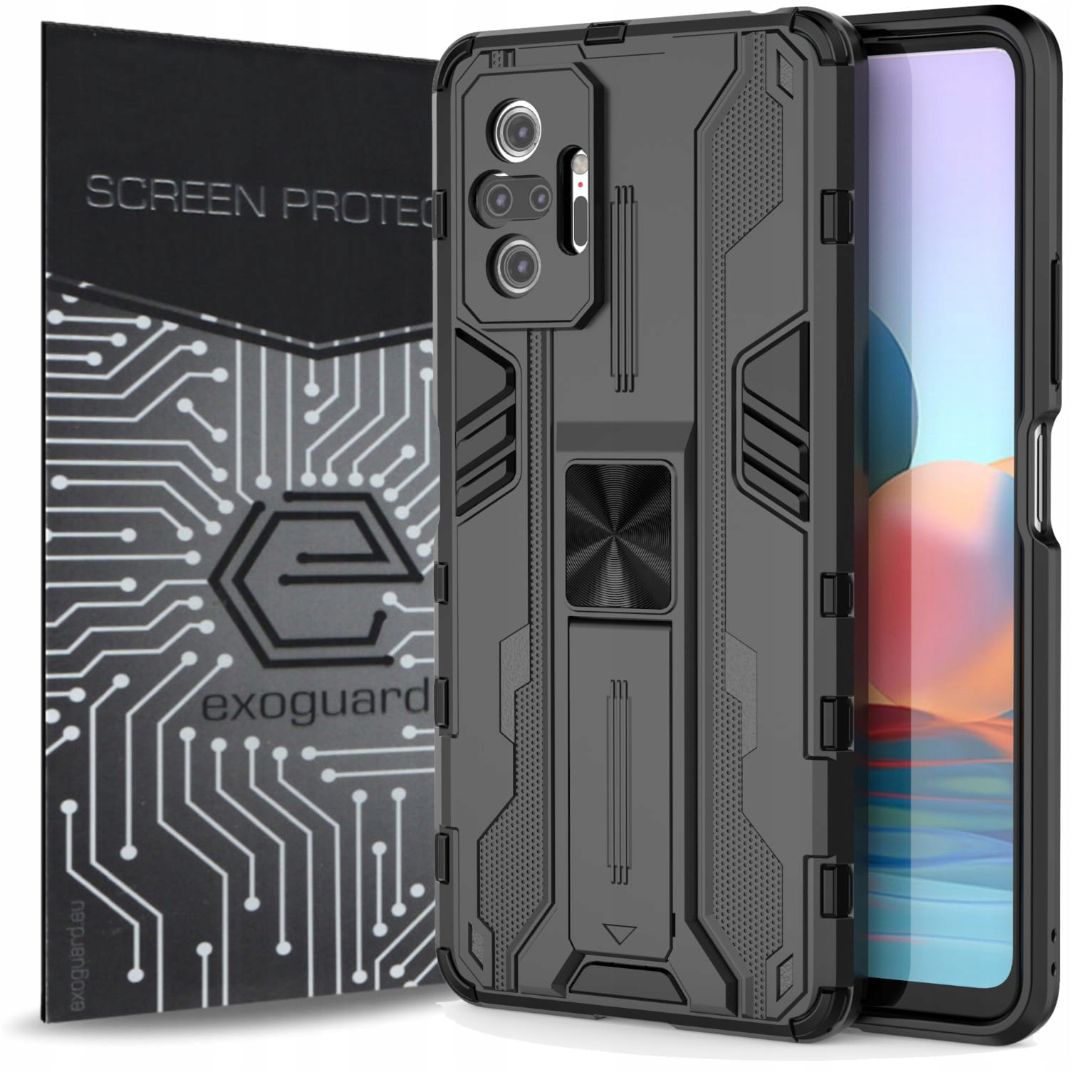 Zadné strany Exoguard pre Xiaomi Redmi Note 10 Pro Arm black
